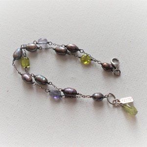 Peyote Bird Sterling Silver Bead Bracelet